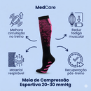Meia de Compressão 20-30 mmHg para Esporte – Unissex Respirável