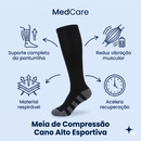 Meia de Compressão 20-30 mmHg Cano Alto Esportiva – Para Maratona e Crossfit