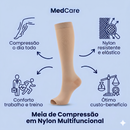 Meia de Compressão 20-30 mmHg em Nylon – Multifuncional para Trabalho e Esporte