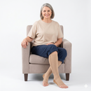 Meia de Compressão 20-30 mmHg com Zíper – Fácil de Calçar